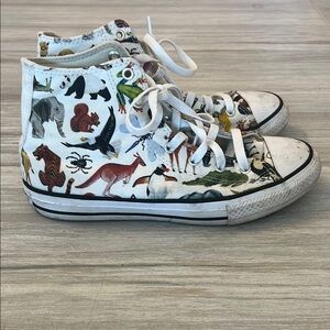 Women’s Animal Print High-Top converse  Sneakers